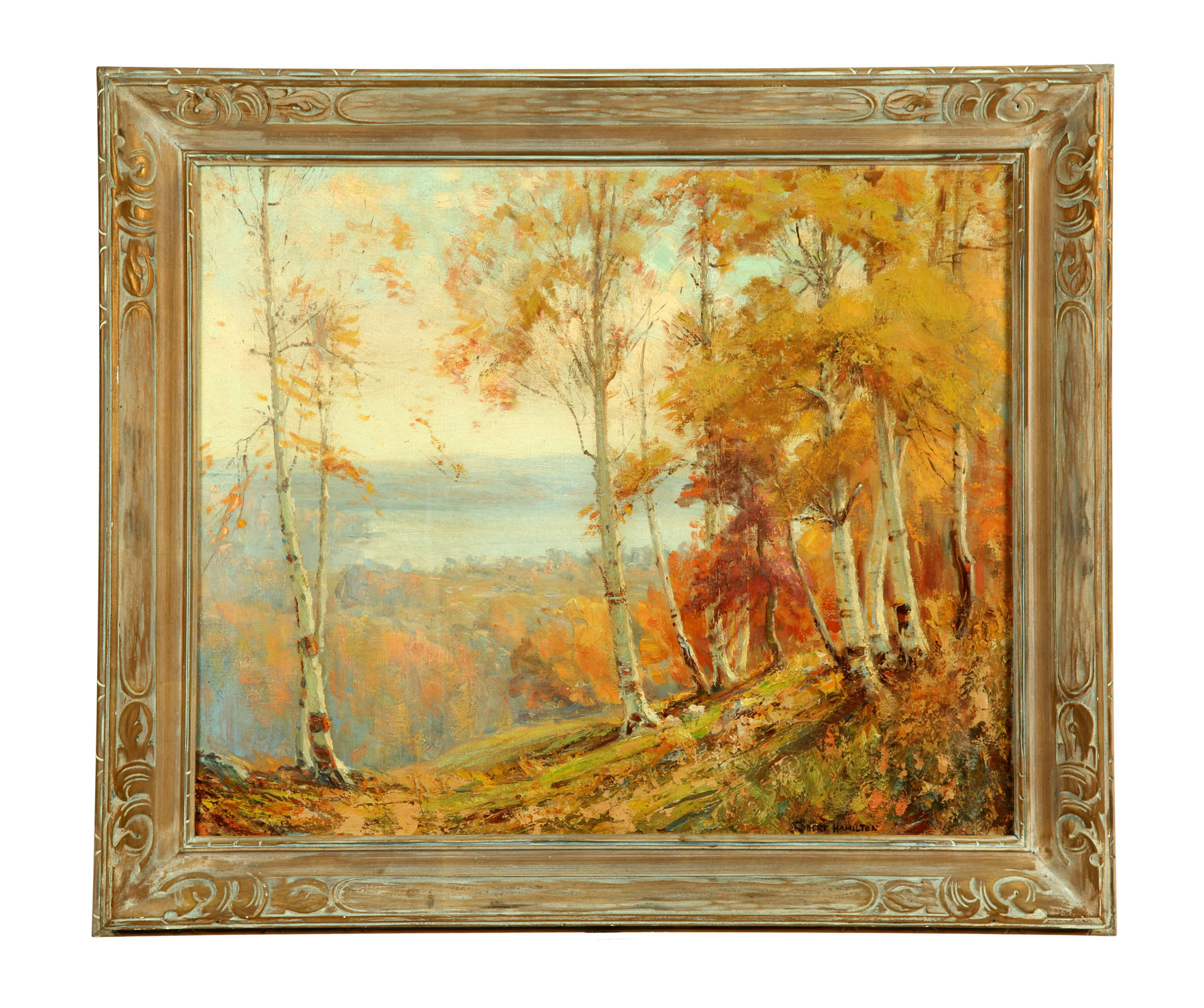 Appraisal: FALL LANDSCAPE BY ROBERT HAMILTON IRELAND NEW YORK - Oil