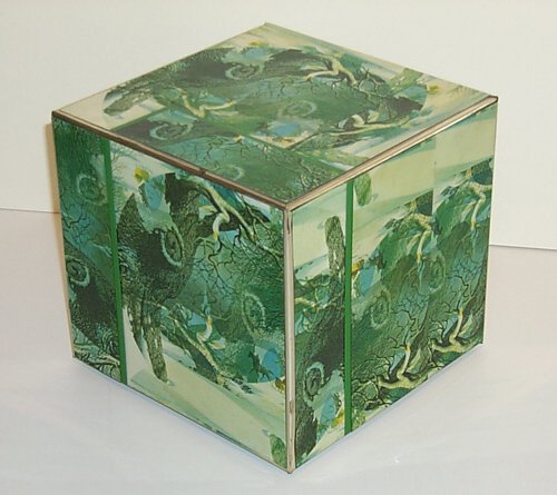 Appraisal: Tin Collage Box Metal on Metal Nichols James x x