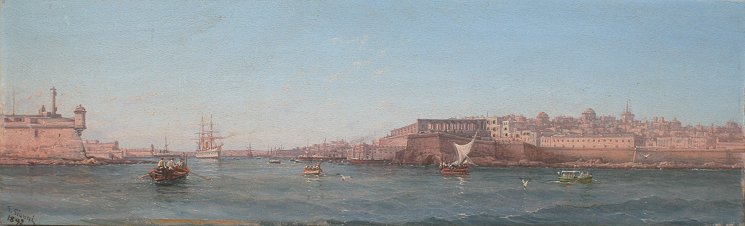 Appraisal: GIANNI Gerolamo Italian - View of Malta Grand Harbour Oil