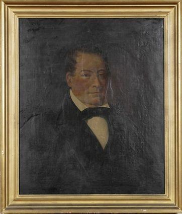 Appraisal: American School th C Portrait of a Gentleman Oil on