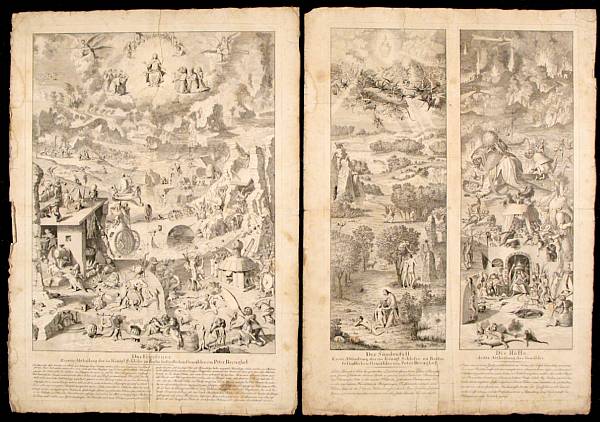 Appraisal: Breughel Peter engraved plates after works by Breughel circa late