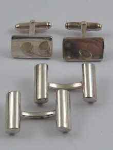 Appraisal: a pair of silver bar cufflinks by Links London together