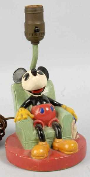 Appraisal: Plaster Walt Disney Mickey Mouse Lamp Description Made by Soreng-Manegold