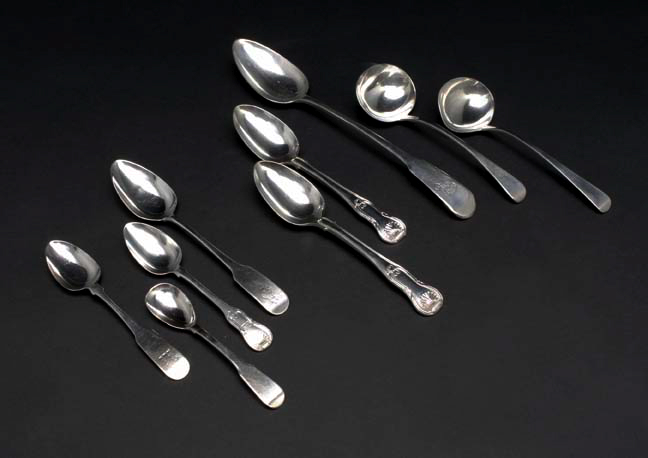 Appraisal: Four Regency Scottish or Irish Sterling Silver Spoons including a