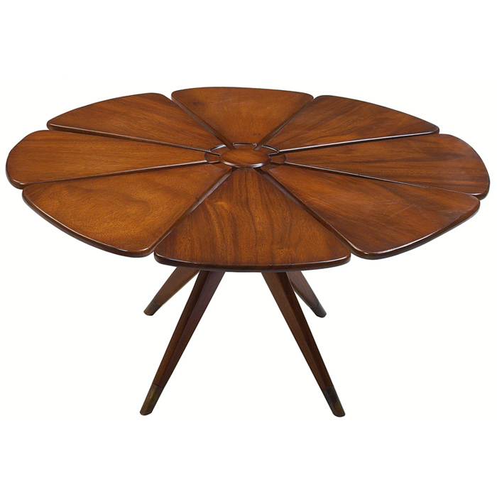 Appraisal: s Italian occasional or coffee table maker unknown walnut round