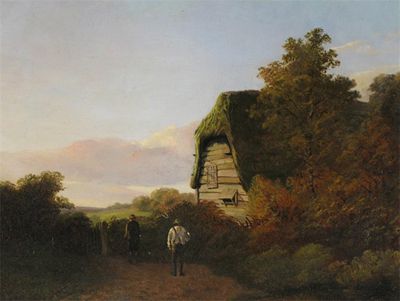 Appraisal: English School late th Century Rural landscape Oil on canvas