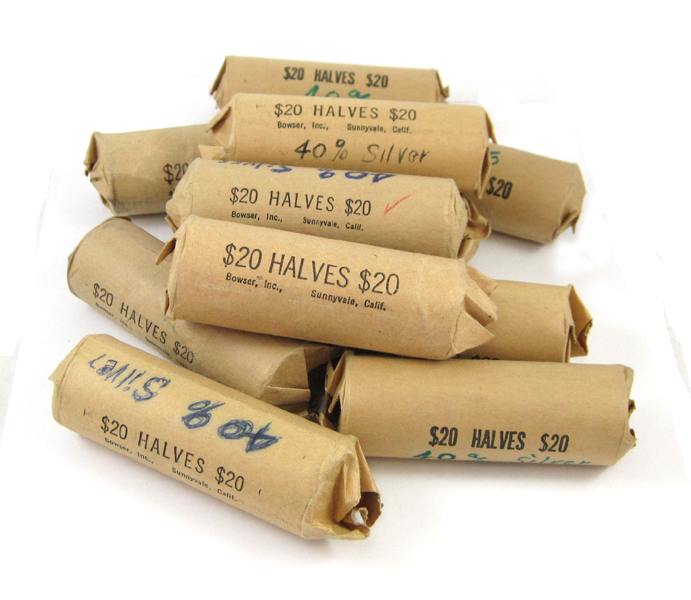 Appraisal: ELEVEN ROLLS OF U S SILVER KENNEDY HALF DOLLARS -