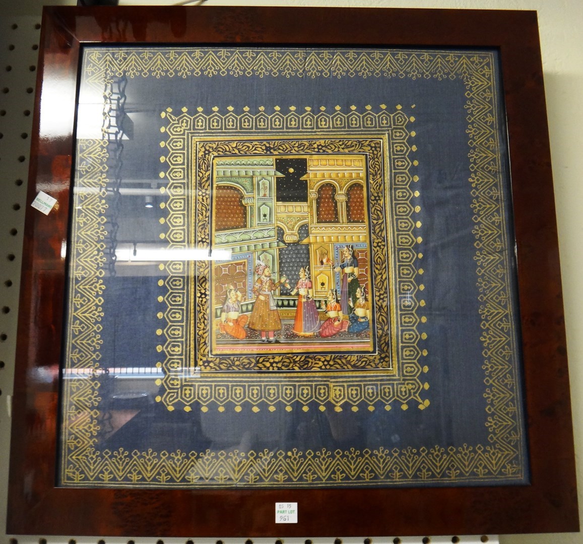 Appraisal: Persian School modern a set of four interior court scenes