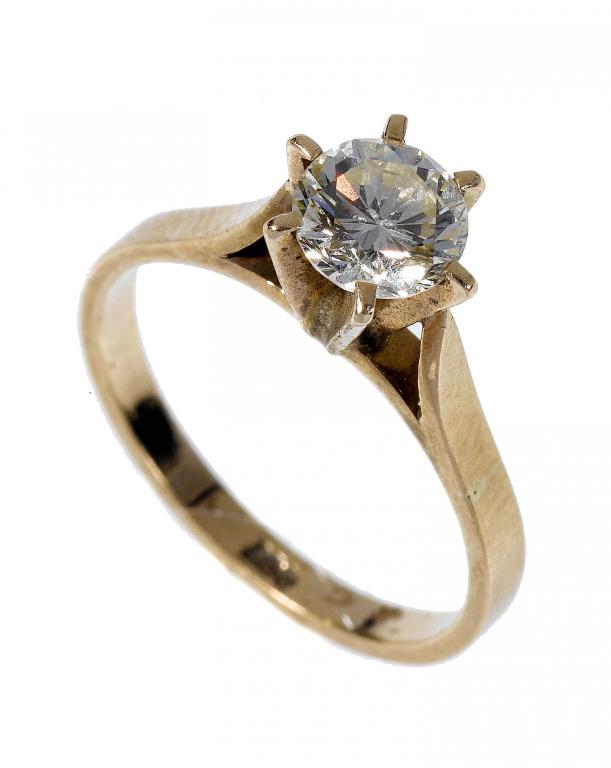 Appraisal: A DIAMOND SOLITAIRE RING with hight-set round brilliant cut diamond