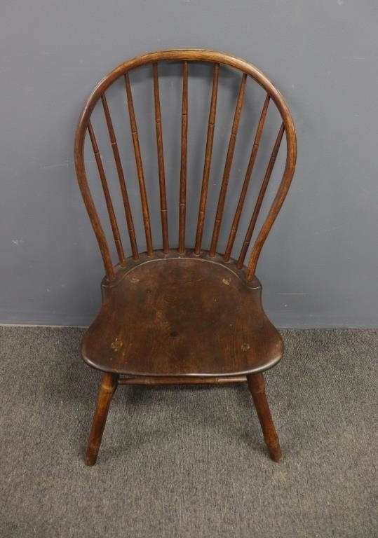 Appraisal: Windsor side chair signed T Mason Philadelphia worked - h