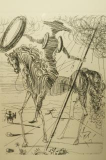 Appraisal: SALVADOR DALI Don Quixote Engraved Print Signed in print Collectors