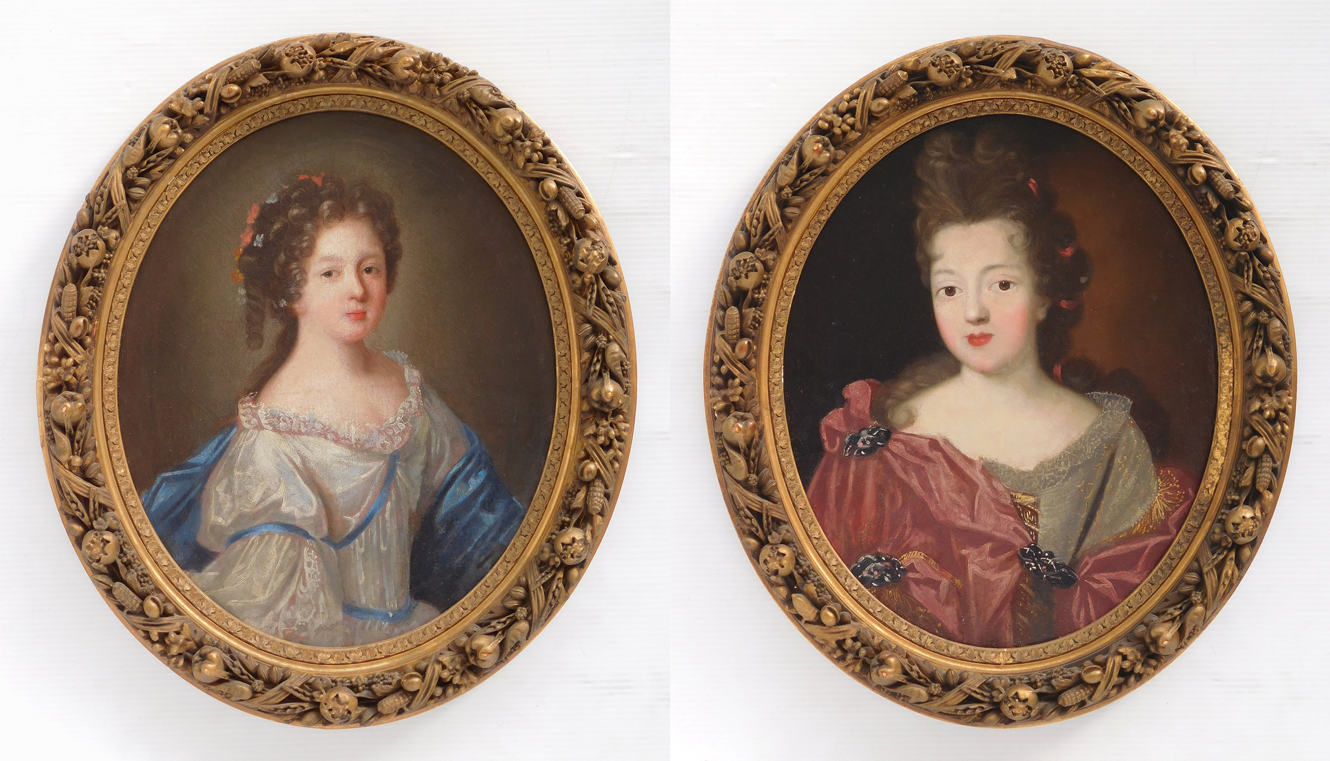 Appraisal: th c French School Pair of Portraits- oil on canvas