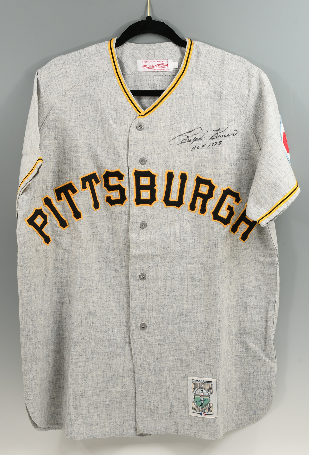 Appraisal: SIGNED PITTSBURG PIRATES RALPH KINER JERSEY Mitchell Ness jersey autographed