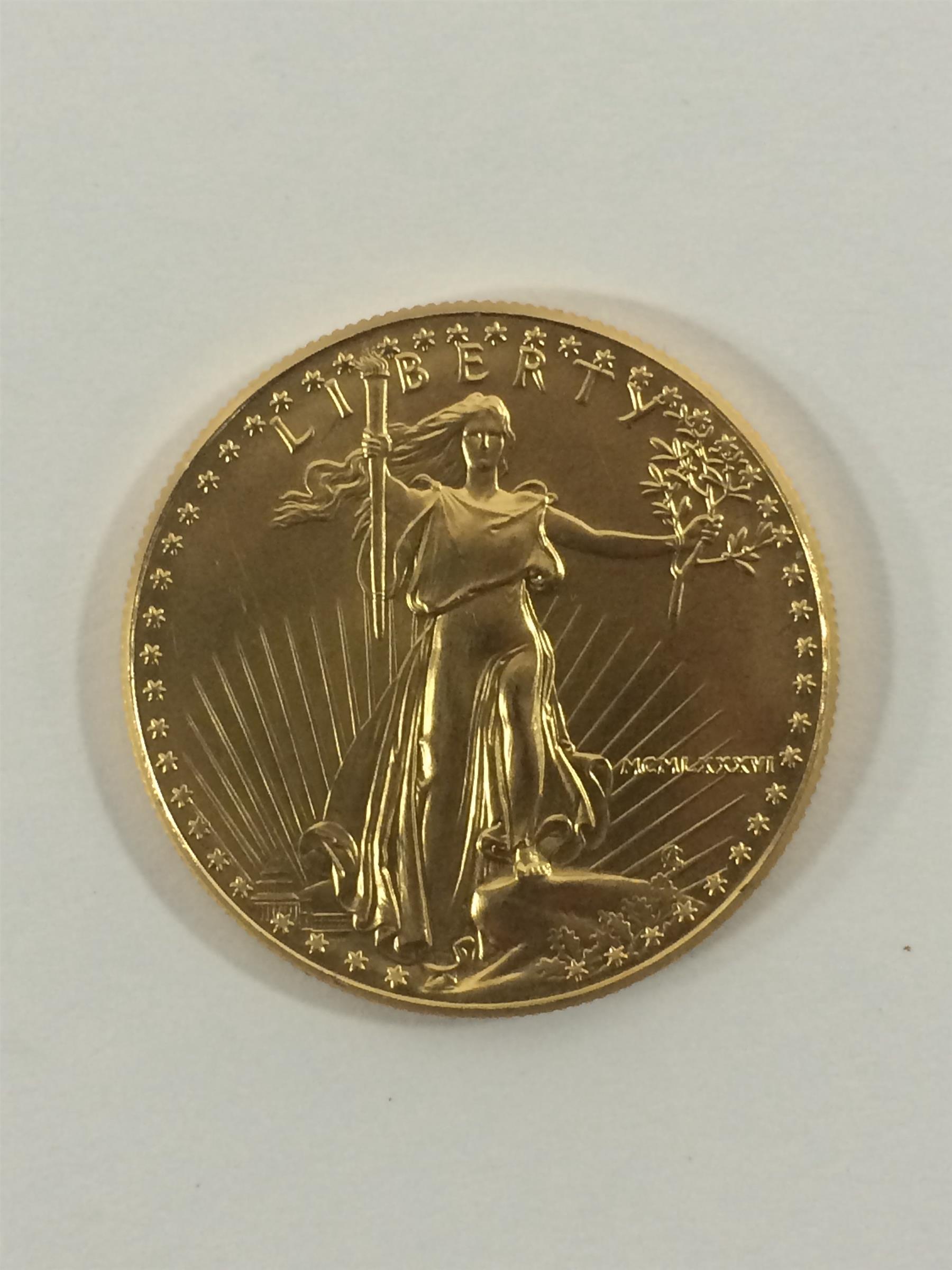 Appraisal: ONE-OUNCE GOLD AMERICAN EAGLE COIN American MCMLXXXVI