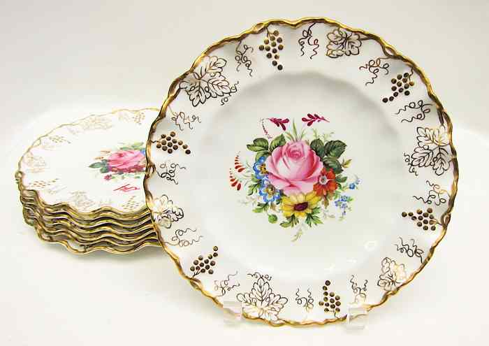 Appraisal: SET OF ROYAL CROWN DERBY FINE PORCELAIN PLATES in the