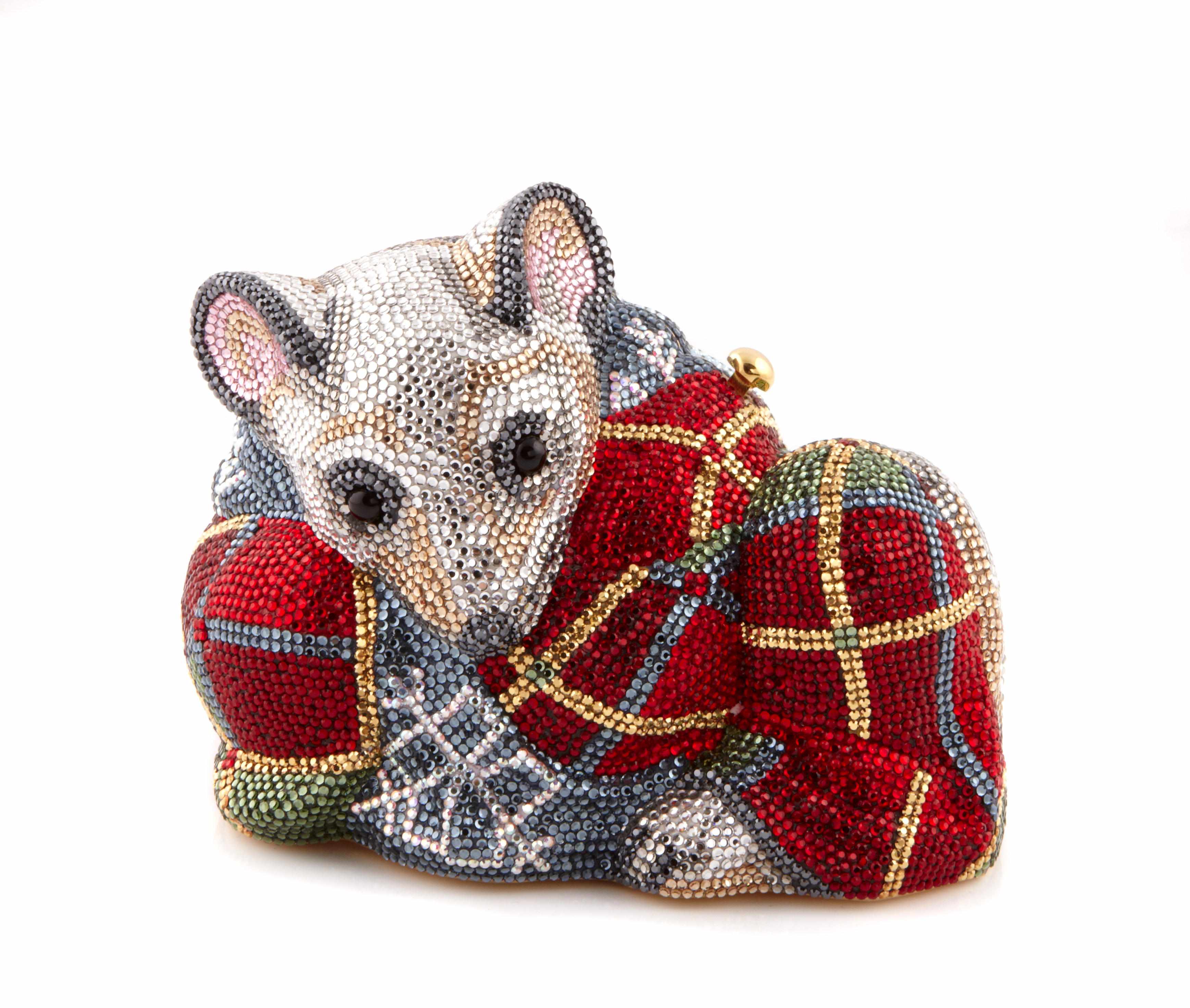 Appraisal: A Judith Leiber multicolored crystal mouse minaudire interior with a