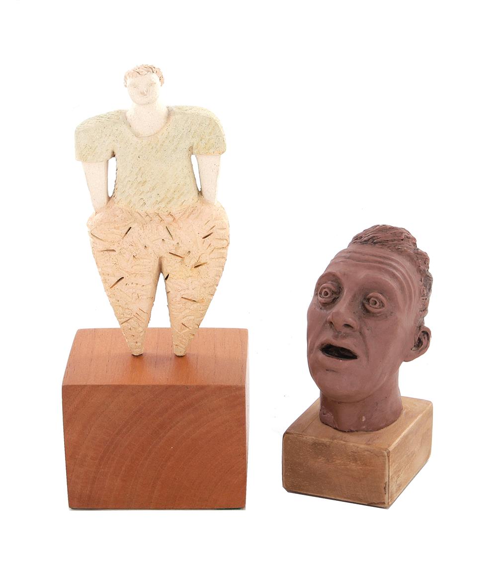 Appraisal: Bob Trotman and Masaro Perez ceramic sculptures Trotman North Carolina