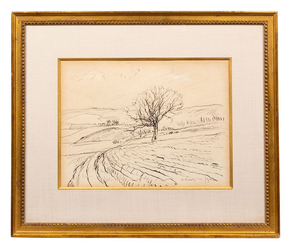 Appraisal: A Work on Paper Paysage d'Hiver Provence x A Work