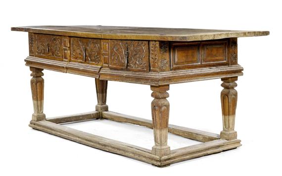 Appraisal: BUREAU PLAT FORMERLY A REFECTORY TABLE Spain th th c