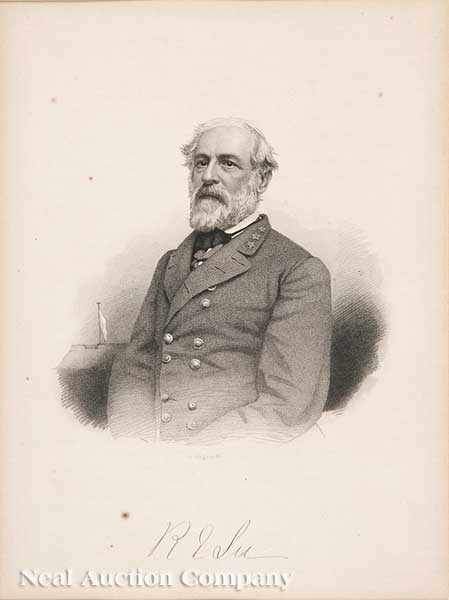 Appraisal: Engraving of General Robert E Lee engraved by J Rogers