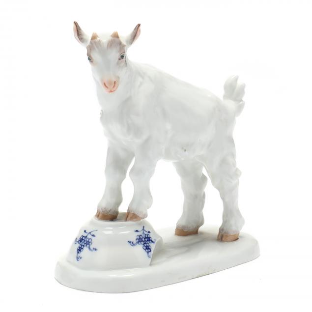 Appraisal: MEISSEN FIGURINE OF A GOAT AND SPILLED MILK th century