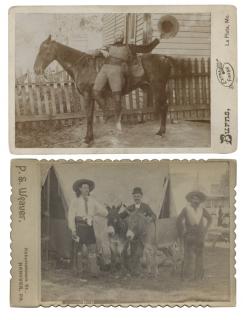 Appraisal: Two Cabinet Cards of Cowboys Circa s The first Hanover