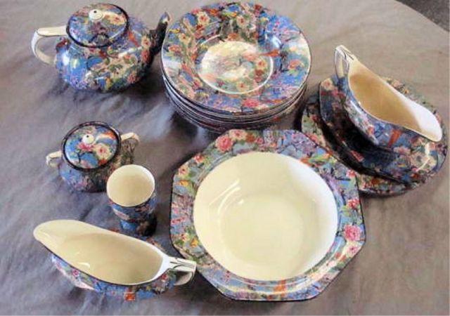 Appraisal: Ducal Floral Decorated Partial Porcelain Service From a Rye NY