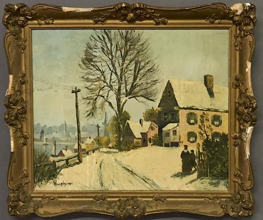 Appraisal: Henry W Weinsheimer Oil on Board Henry W Weinsheimer Pennsylvanian