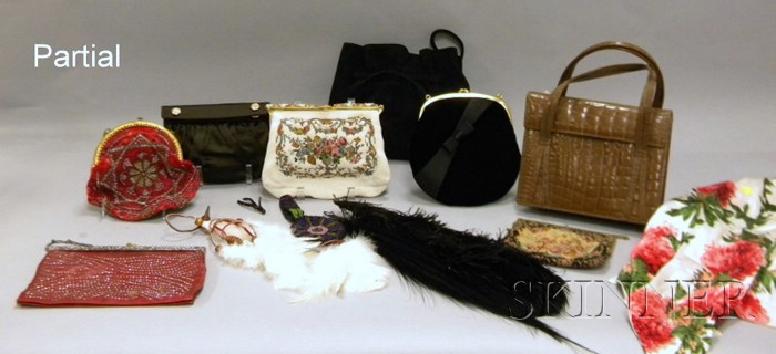 Appraisal: Group of Assorted Textiles and Accessories including handbags beaded purses