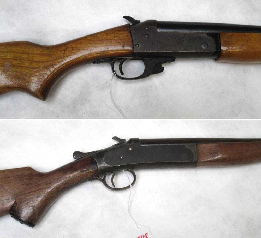 Appraisal: TWO SINGLE SHOT SHOTGUNS Stevens model gauge barrel serial C