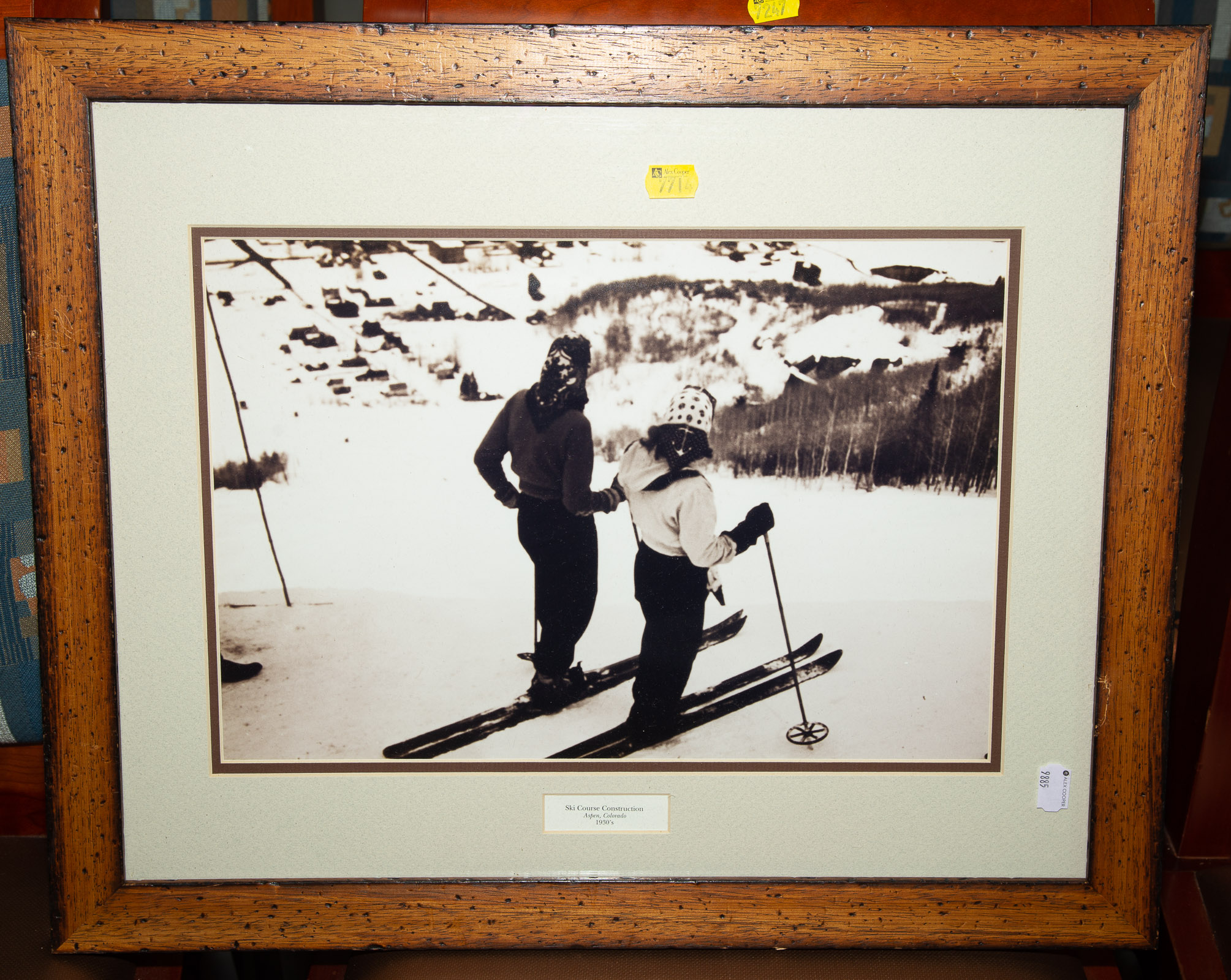 Appraisal: FRAMED PHOTOGRAPH ASPEN COLORADO SKI SLOPE