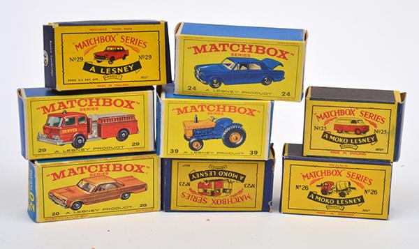 Appraisal: EIGHT MATCHBOX - SERIES MODELS INCLUDING A BERKELEY CAVALIER CARAVAN