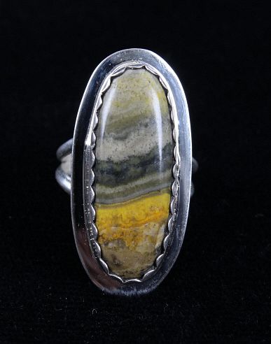 Appraisal: Navajo Signed BB Sterling Silver Jasper Ring Included in this