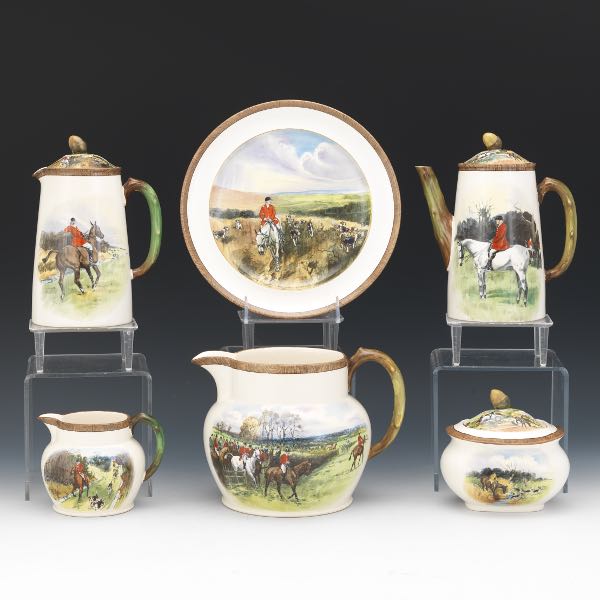 Appraisal: COPELAND SONS SERVICE HUNTING SERIES BY LIONEL EDWARDS Earthenware set