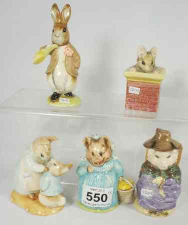 Appraisal: Royal Albert Beatrix Potter Figures Mrs Rabbit and Peter Tom