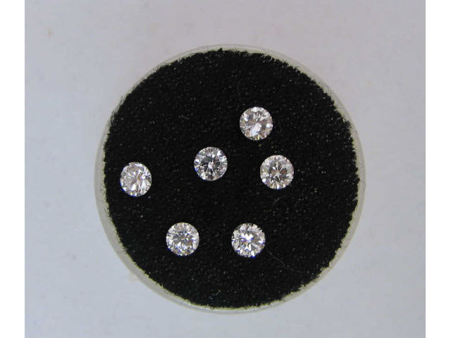 Appraisal: Six round brilliant cut loose diamonds - cts each cts