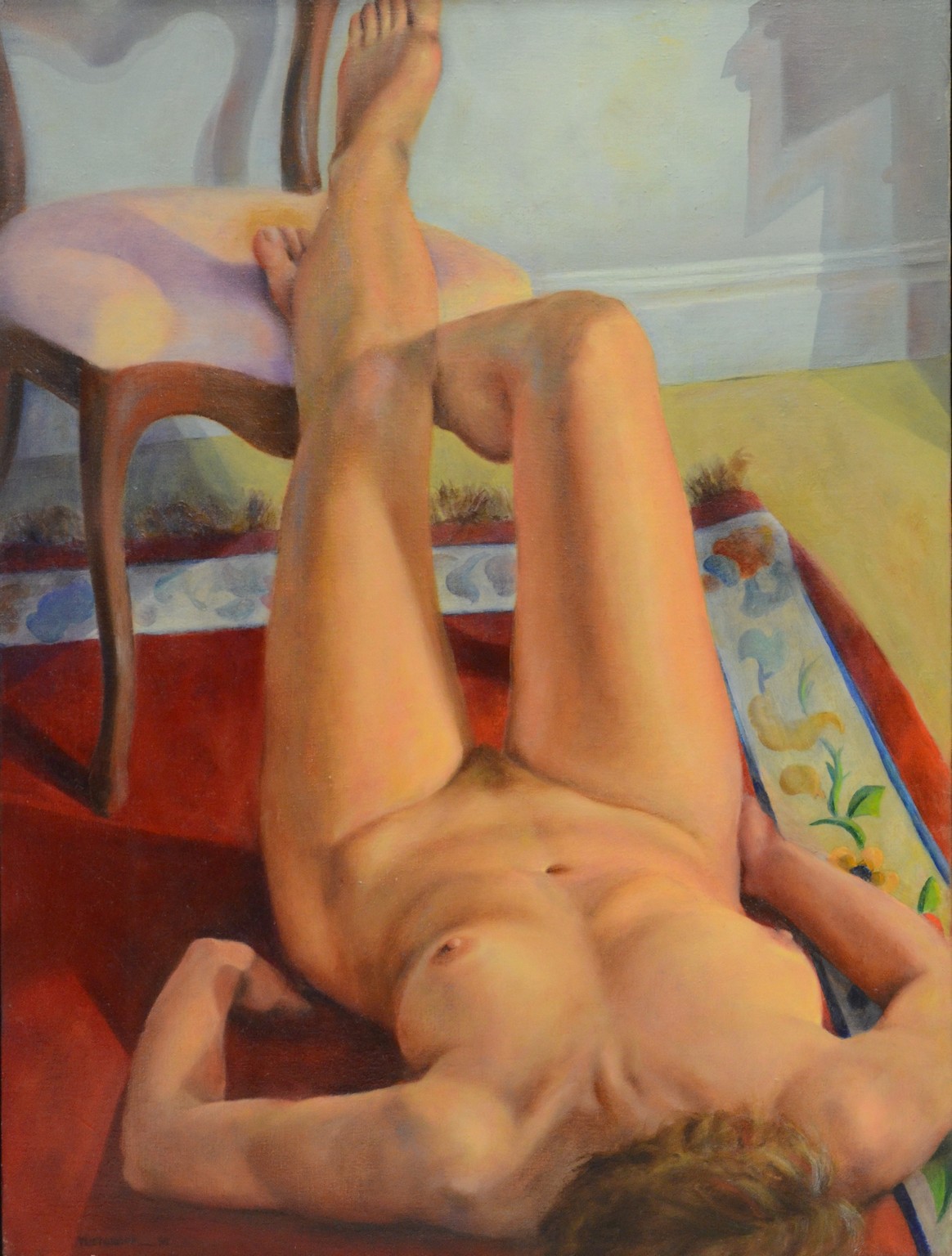 Appraisal: Vlentoff oil on canvas Reclining Nude signed lower left x