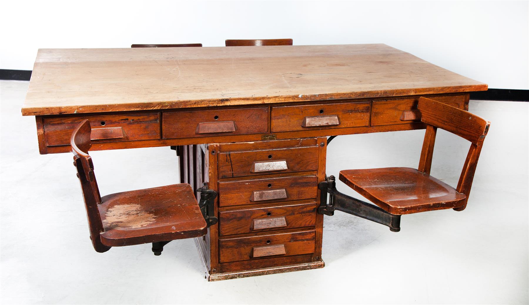 Appraisal: SCHOOL LABORATORY DESK American nd quarter- th century maple and