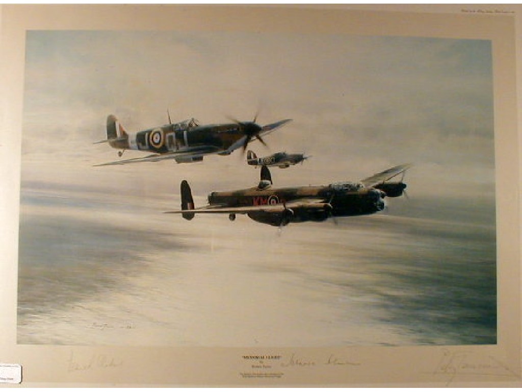 Appraisal: After Robert Taylor Memorial flight a coloured print of the