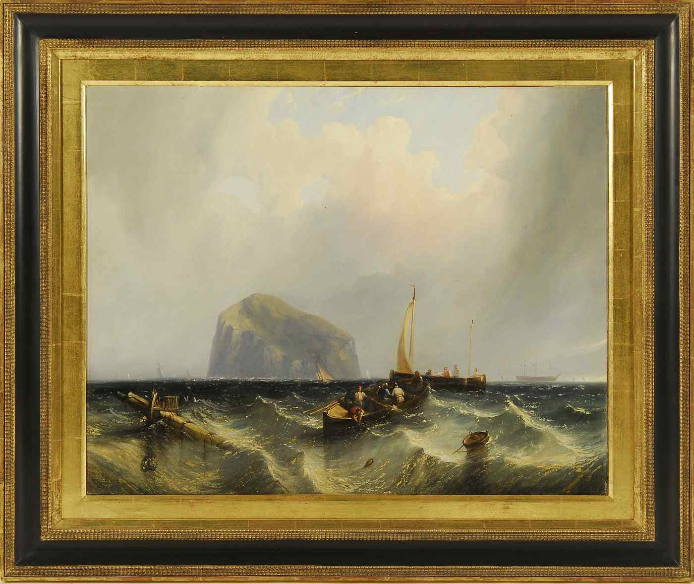 Appraisal: ENGLISH SCHOOL th CenturySalvaging a shipwreck Unsigned Provenance Private Collection