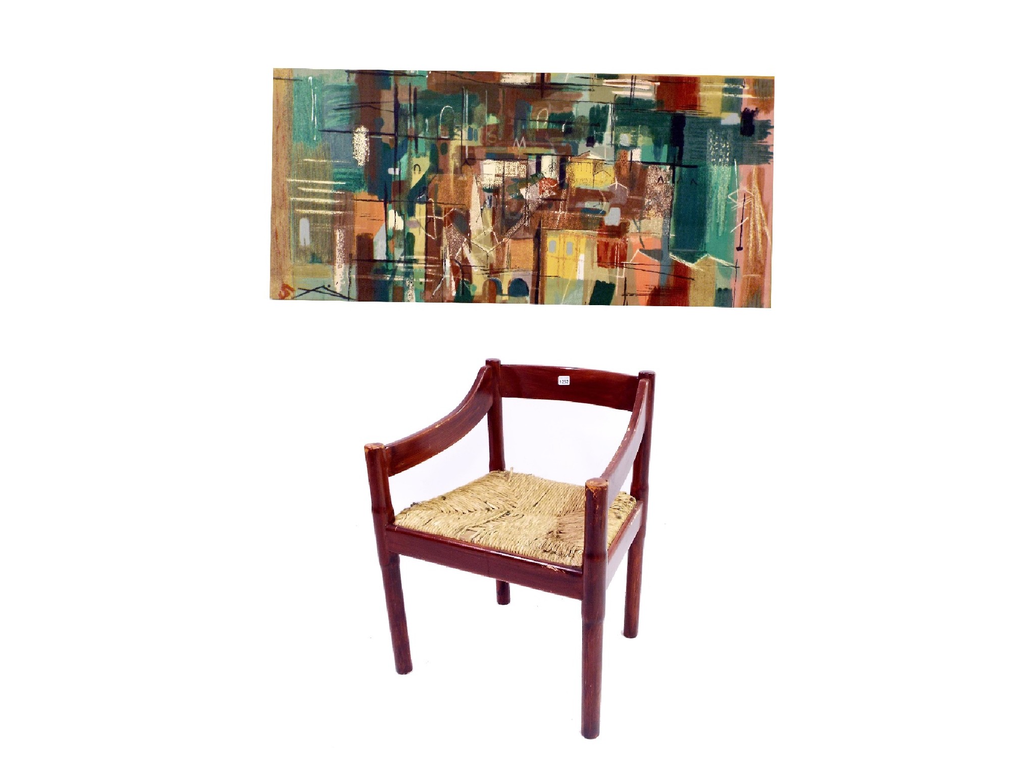 Appraisal: Magistretti for Habitat - carver chair with strung seat high