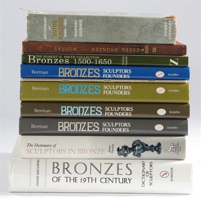 Appraisal: Nine reference books on bronzes and sculptors including Bronzes by