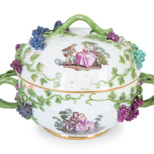 Appraisal: A Meissen Porcelain Lidded Bowl and Undertray with Applied Grape