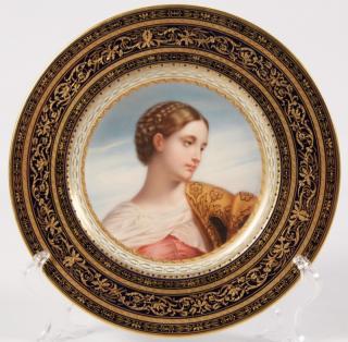 Appraisal: SIGNED VIENNA PORTRAIT PLATE VIENNA PORTRAIT PLATE SIGNED S WAGNER