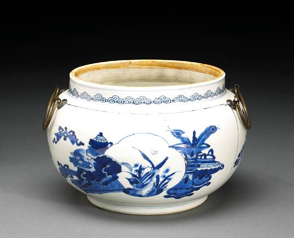 Appraisal: A blue and white porcelain deep bowl Kangxi Period Of