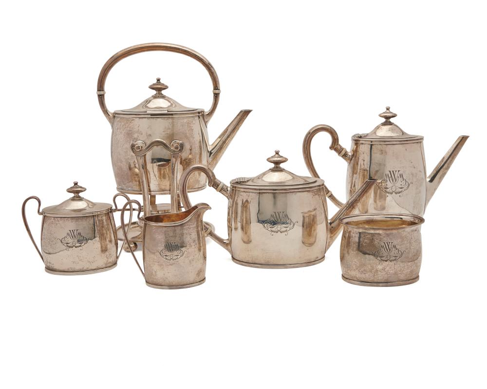 Appraisal: Arthur Stone Silver Six Piece Coffee and Tea Service Boston