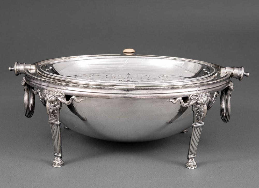 Appraisal: Elkington Co Silverplate Breakfast Tureen date mark for and with