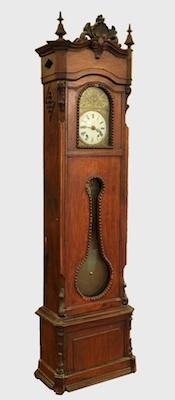 Appraisal: A French Style Long Case Clock ca late th Century