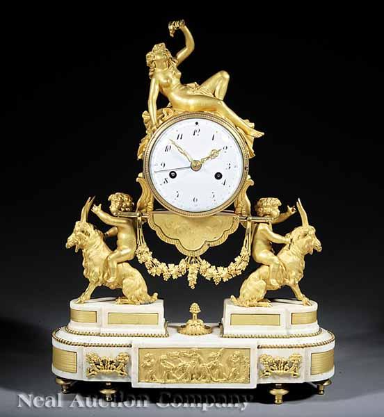 Appraisal: An Antique Napoleon III Gilt Bronze and Marble Figural Mantel