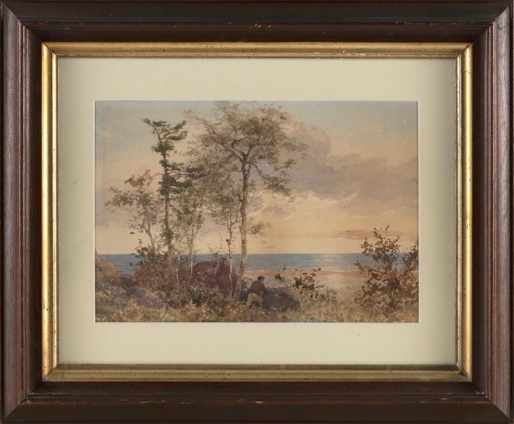 Appraisal: AMERICAN SCHOOL LATE TH CENTURY A HUNTER IN A LANDSCAPE